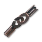 Fermoir menotte pince lacet 3 mm cuivré vieilli x1|raw }}