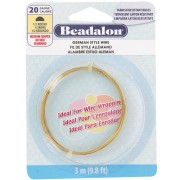 Fil laiton demi-rond 0.81 mm - German Style Wire - Anti-ternissement x3m