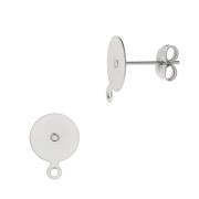 Clous d'oreilles disques 8 mm avec anneau fermé - Acier inoxydable 304 x2|raw }}