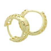 Dormeuses créoles - nid d'abeille 16 mm - Doré x2