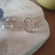 Bague grand ovale ajouré - taille 52 - Plaqué Or 3 microns x1
