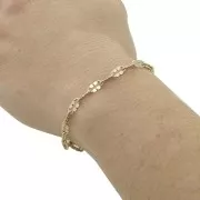 Chaîne maille Fantaisie 4 mm - Plaqué Or 3 microns x50cm