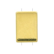 Perle en zamac rectangle 11x8 mm - Doré à l'or fin x1|raw }}
