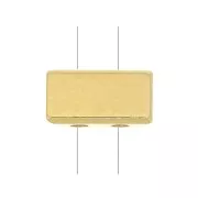 Perle en zamac forme rectangle 8x4 mm - Doré à l'or fin x1