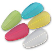 Assortiment de galets 37x21 mm Transparent x10|raw }}