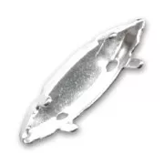 Serti griffe navette PureCrystal 15x4 mm argenté x1