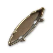 Serti griffe navette PureCrystal 11x3 mm bronze x1