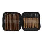 Assortiment de 20 crochets en bambou 1 mm à 10 mm - Naturel