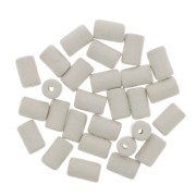 Perles tubes style Heishi en céramique 5x8 mm - Blanc mat x10|raw }}