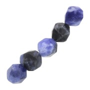 Perles hexagonales 8 mm pierre gemme - Sodalite x10|raw }}