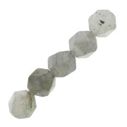 Perles hexagonales 8 mm pierre gemme - Labradorite x10|raw }}