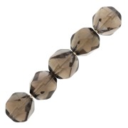 Perles hexagonales 8 mm pierre gemme - Quartz fumé x10|raw }}