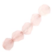 Perles hexagonales 8 mm pierre gemme - Quartz rose x10|raw }}