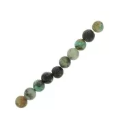 Perles rondes 3 mm pierre gemme - Turquoise Africaine - Jaspe x25