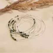 Perles rondes 3 mm pierre gemme - Turquoise Africaine - Jaspe x25