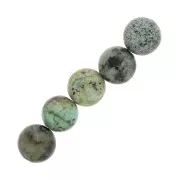 Perles rondes 8 mm pierre gemme - Turquoise Africaine - Jaspe x10