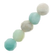 Perles hexagonales 8 mm pierre gemme - Amazonite x10