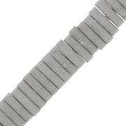 Perles rondelles Heishi - disque plat imitation Hématite 4x1 mm Silver mat x20|raw }}