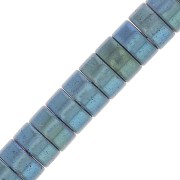Perles rondelles Heishi imitation Hématite 4x2 mm Bleu metallic x20|raw }}