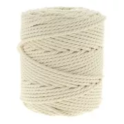 Bobine de cordon en coton pour macramé 5 mm - Ecru x1300g