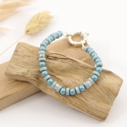 Fermoir Bouée pour bracelet ou collier 17 mm - Argent 925 x1