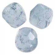 Facettes 3 mm Chalk White Blue Marble x50