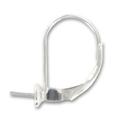 Dormeuses pour ronde semi percée PureCrystal 8 mm en Argent 925 x2