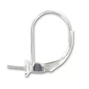 Dormeuses pour ronde semi percée PureCrystal 8 mm en Argent 925 x2