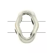 Intercalaire 2 trous - Halo Beads pour SuperDuo - 8x5.5 mm - Argenté vieilli x1