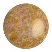 Cabochon rond en verre par Puca® 25 mm - Opaque Mix Rose Gold Ceramic Look x1