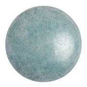 Cabochon rond en verre par Puca® 25 mm - Opaque Blue Ceramic Look x1