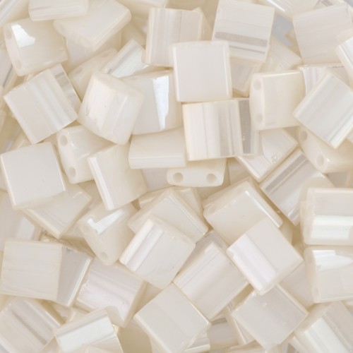 Miyuki Tila Beads 5x5x1.9 mm TL-0592 - Antique Ivory Pearl Ceylon x10g