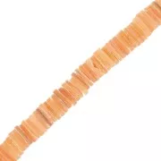 Perles rondelles Heishi nacre teintée 7 mm - Orange clair x40cm