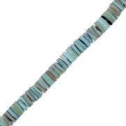 Perles rondelles Heishi nacre teintée 8 mm - Turquoise x39cm