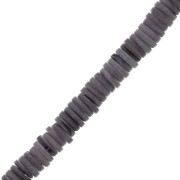 Perles rondelles Heishi nacre teintée 7 mm - Violet foncé x40cm|raw }}