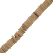 Perles rondelles Heishi nacre teintée 7 mm - Sable x40cm|raw }}
