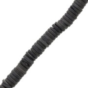 Perles rondelles Heishi nacre teintée 8 mm - Noir x40cm|raw }}