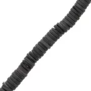 Perles rondelles Heishi nacre teintée 8 mm - Noir x40cm