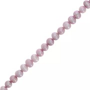 Perles d'eau douce olives irrégulières 6.5x5.5 mm - Rose nacré x40cm|raw }}