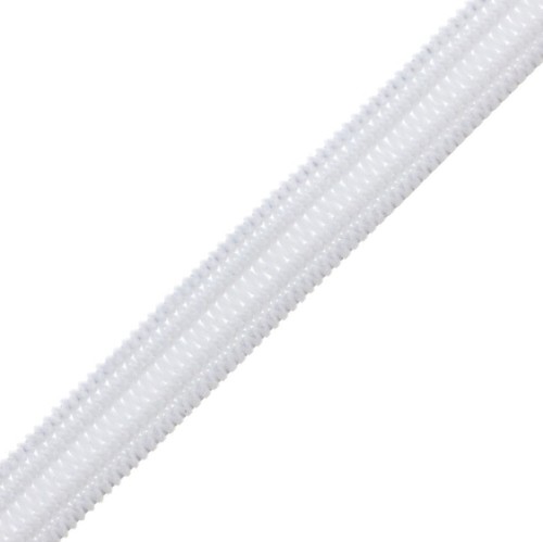 Elastique souple plat 5 mm Blanc x 1 m
