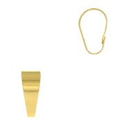Attache pendentif 13 mm - Doré à l'or fin x1