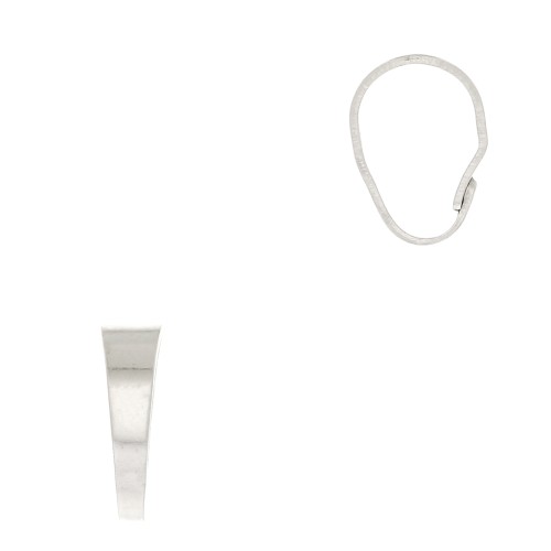 Attache pendentif 10.5 mm - Placage Argent fin vieilli x1