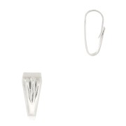 Attache pendentif 8.5 mm effet plissé - Placage Argent fin vieilli x1|raw }}