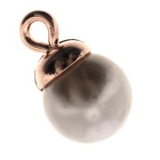 Attache pendentif pour ronde semi-percée 4 et 6 mm - Doré rose x1