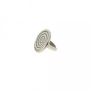 Poussoir spirale pour cuir Regaliz 14mm Placage Argent fin vieilli