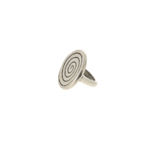 Poussoir spirale pour cuir Regaliz 14mm Placage Argent fin vieilli