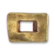 Poussoir rectangle pour cuir Regaliz 20 mm bronze x1