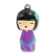 Breloque Kokeshi 27 mm Violet x1|raw }}