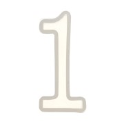 Moule silicone pour réaliser le chiffre 1 en résine 40x16 mm x1