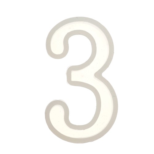 Moule silicone pour réaliser le chiffre 3 en résine 40x20 mm x1
